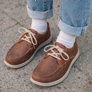 Clarks Flexway Lace Brown Leather Comfort Shoes Men’s 7M / Women’s ~8.5–9 unisex